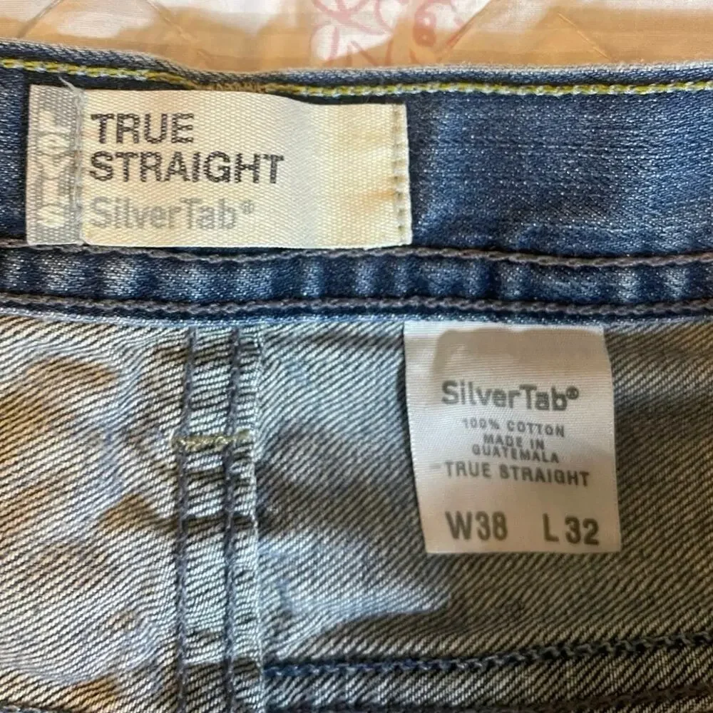 VTG Levi’s SilverTab Men’s True Straight 38X32 Baggy Jeans Y2K Skater Grunge